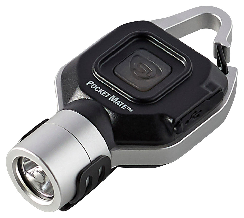 Streamlight 73300 Pocket Mate USB Rechargeable Flashlight Silver 325 Lumen White LED Key Ring Light