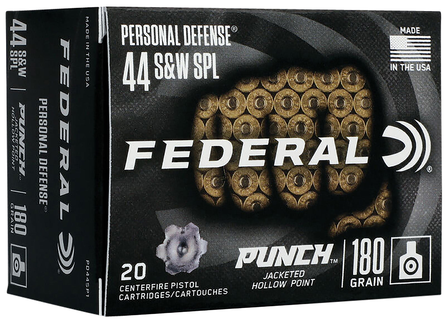 Federal Premium Personal Defense Jacketed Hollow Point 180 Grain .44 S&W Special 815 fps