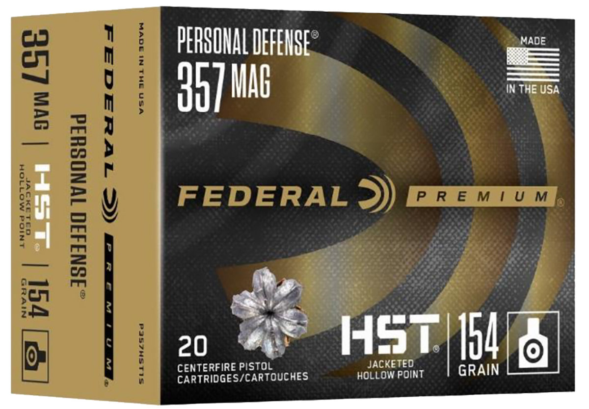 Federal PERSONAL DEFENSE Premium HST Jacketed Hollow Point 154 Grain .357 Magnum 1340 fps