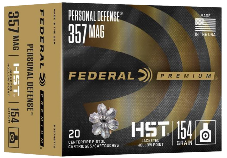 Federal PERSONAL DEFENSE Premium HST Jacketed Hollow Point 154 Grain .357 Magnum 1340 fps