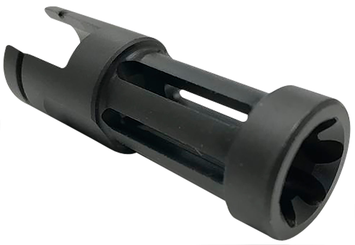 Samson 040606203 10/22 Flash Hider Black Oxide Stainless Steel 2.5" OAL Set Screw Mount for Ruger