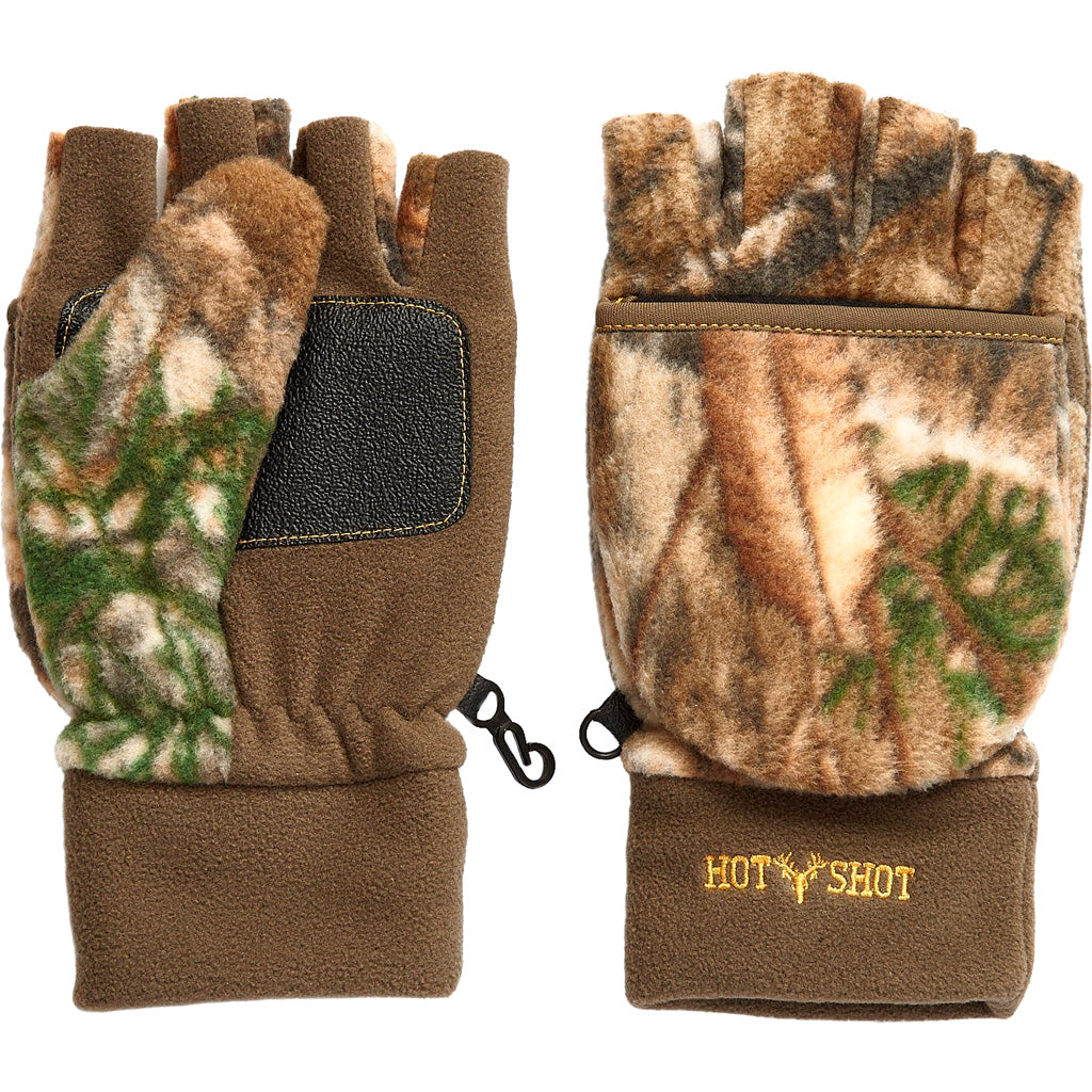 Hot Shot Bulls-eye Medium Realtree Edge Pop-top Hunting Mitten