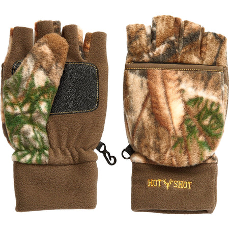 Hot Shot Bulls-eye Medium Realtree Edge Pop-top Hunting Mitten
