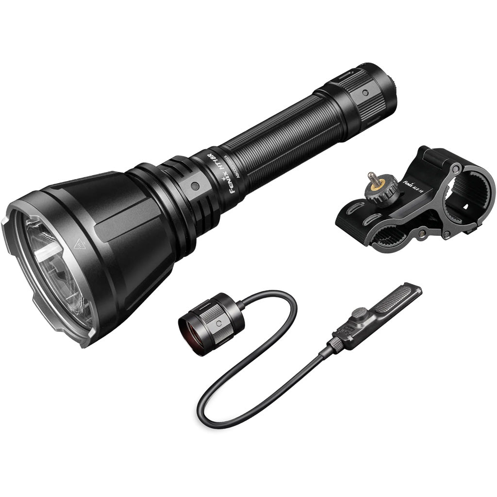 Fenix HT18R Hunting Bundle Light with Red Green Filters and Weapon Mount
