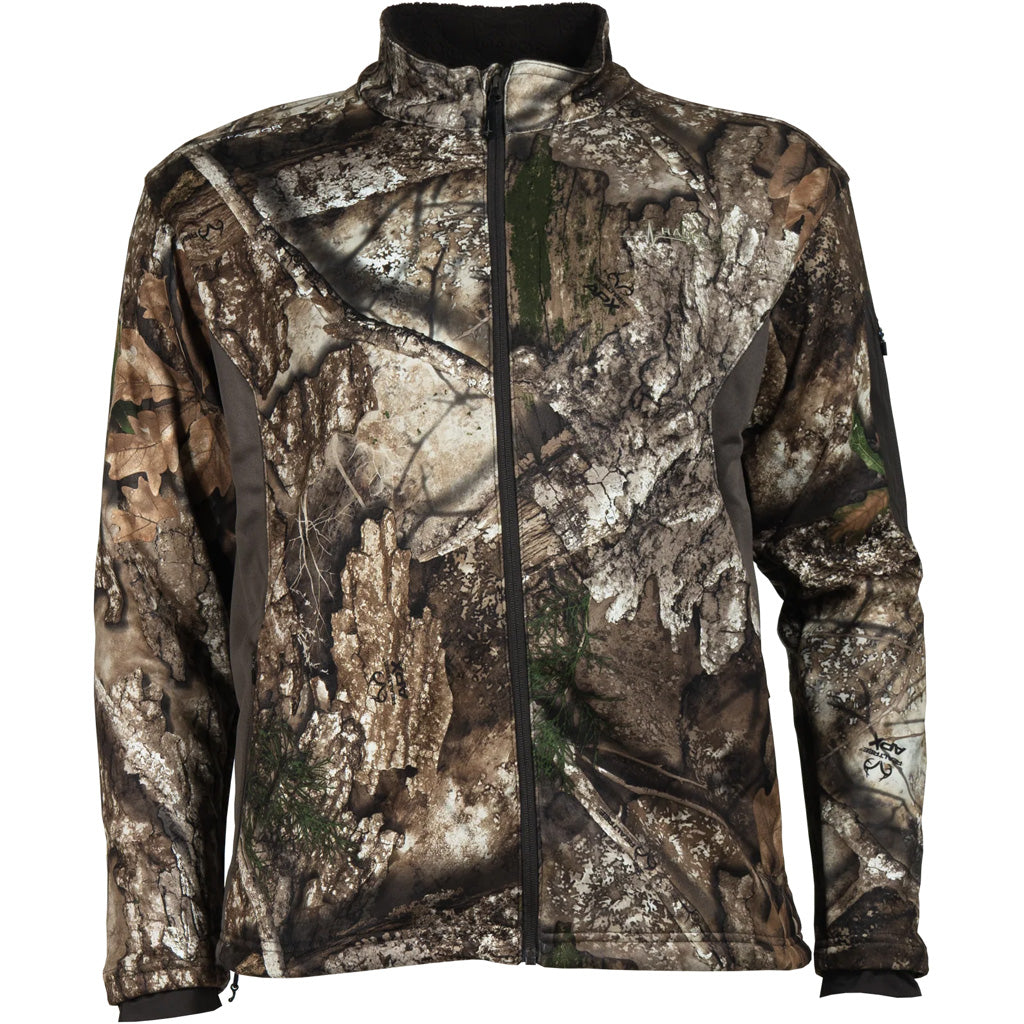 Habit Men's Mossy Oak Bottomland Townsend Ridge Techshell Jacket Large