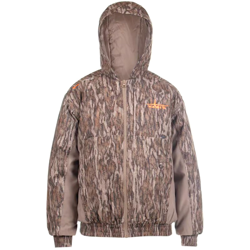 Habit Men's Cedar Branch Hunting Bomber Jacket, Medium - Mossy Oak New Bottomland