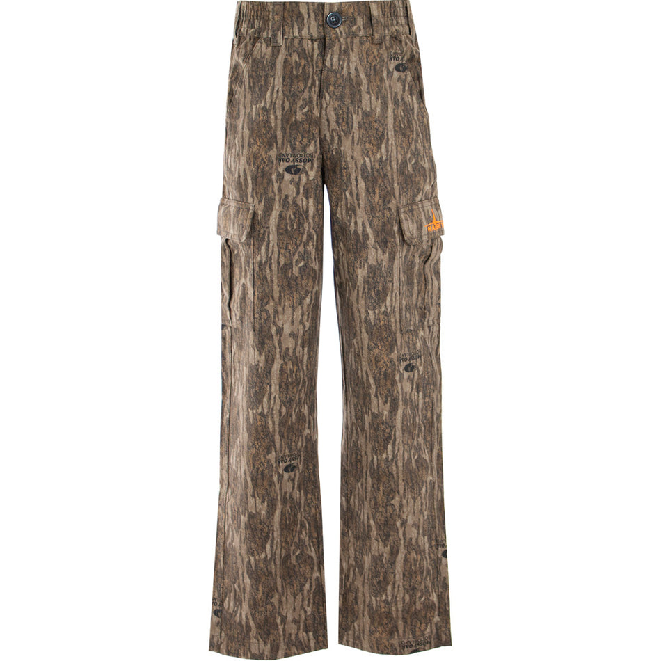 Habit Youth Bear Cave Camo Field Pant YL - Mossy Oak New Bottomland