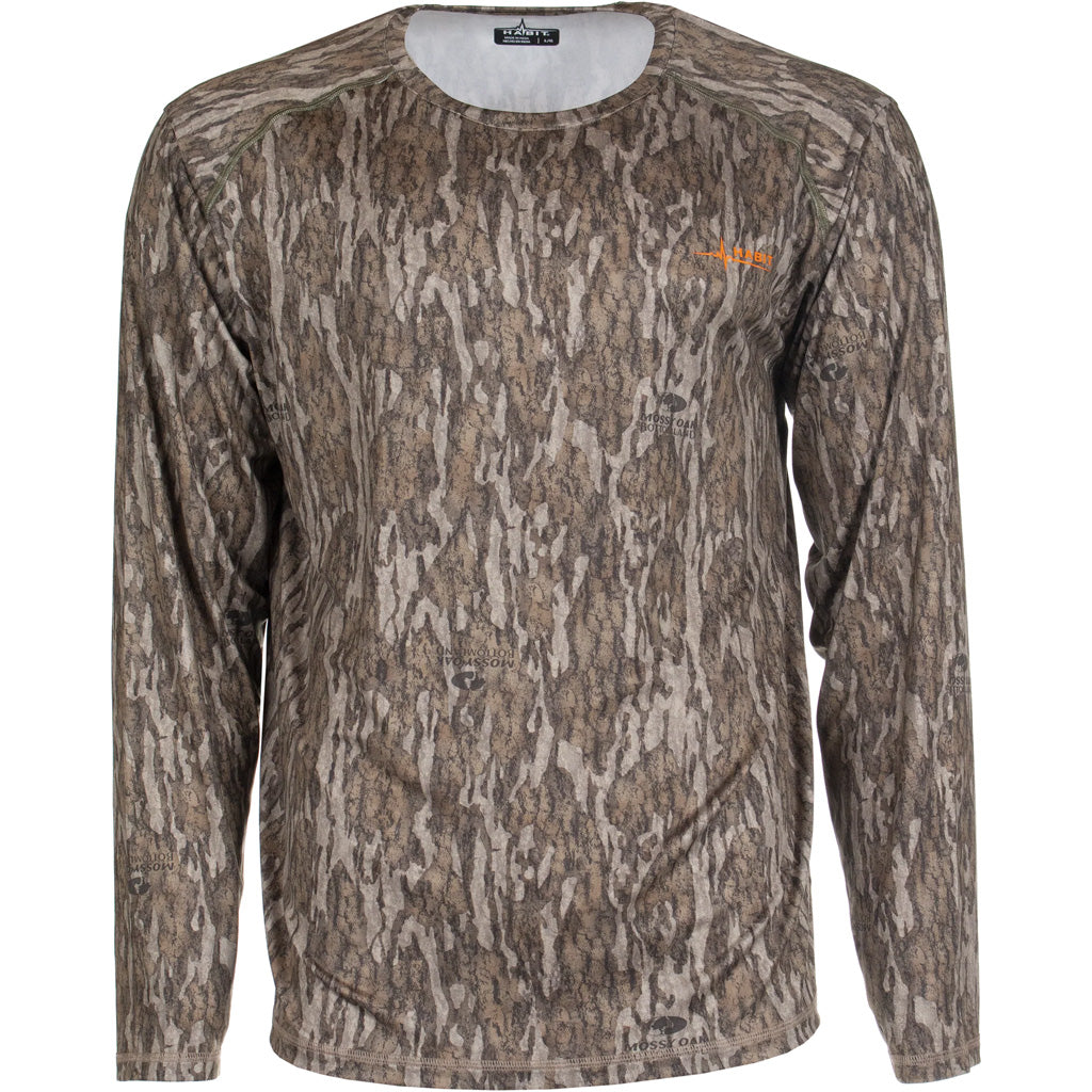Habit Siesta Cape Long Sleeve Hunting Tee Men's XL Mossy Oak New Bottomland