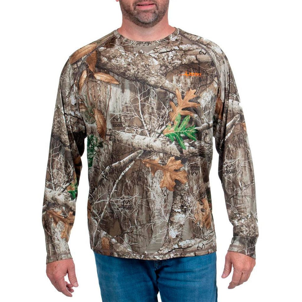 Habit Siesta Cape Long Sleeve Hunting Tee Men's XL Realtree Edge