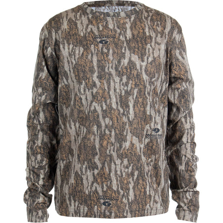 Habit Youth Bear Cave Long Sleeve Hunting Tee YS Mossy Oak New Bottomland