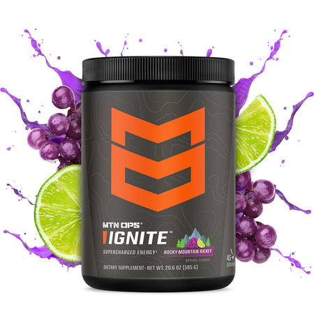 MTN Ops Ignite Rocky Mountain Rickey Energy and Focus Supplement 45 Scoops