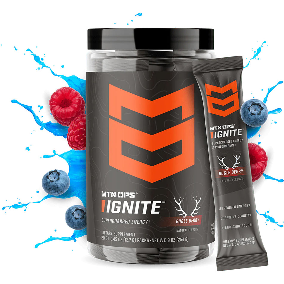 MTN Ops Ignite 20ct Trail Pack in Bugle Berry - Zero Sugar Energy