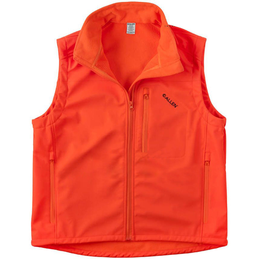 Allen Blaze Orange Fleece-Lined Softshell Vest 2XL