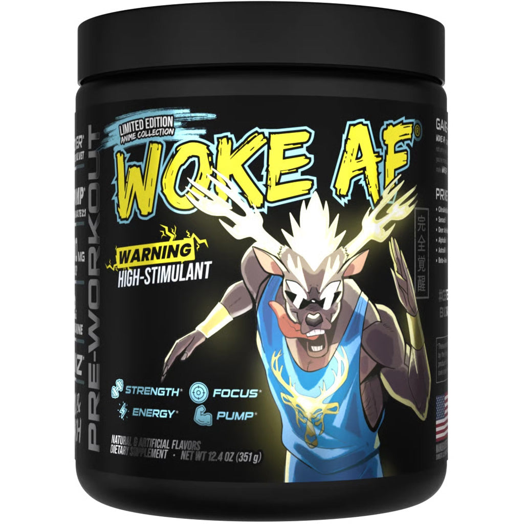 Bucked Up Woke AF Anime Yuza and Peach High-Stimulant Pre-Workout 30 Servings