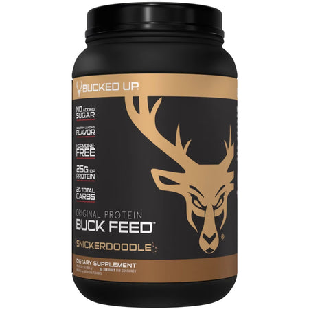 Bucked Up Buck Feed Protein Powder Snickerdoodle 30 Servings Tub
