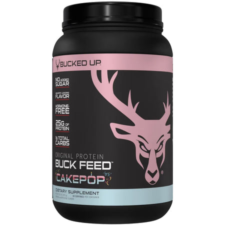 Bucked Up Buck Feed Protein Powder Cake Pop 30 Servings Tub