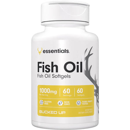 Bucked Up Fish Oil Daily Wellness Supplement 60 Softgel Capsules