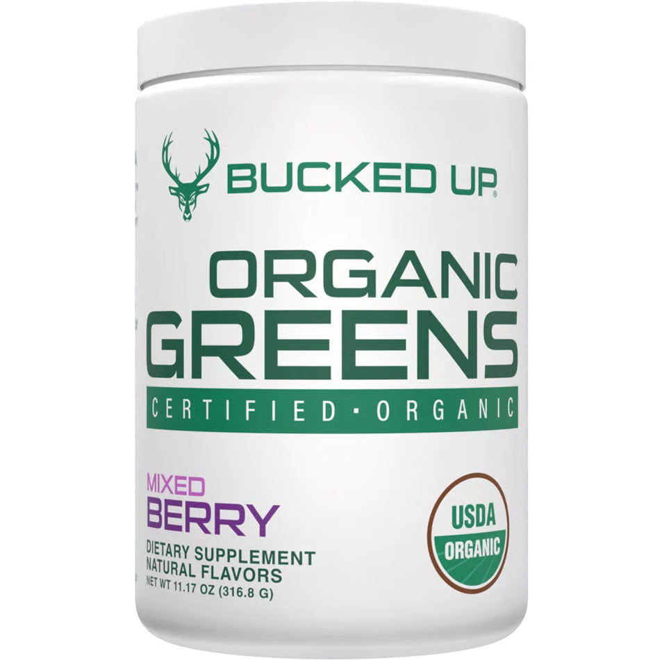 Bucked Up Organic Greens Mixed Berry Blend 30 Serving Container