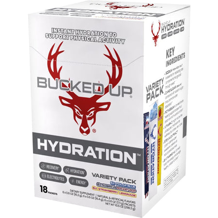 Bucked Up BKFC Lemonade Hydration 2.0 Electrolyte Powder 18 Stick Box