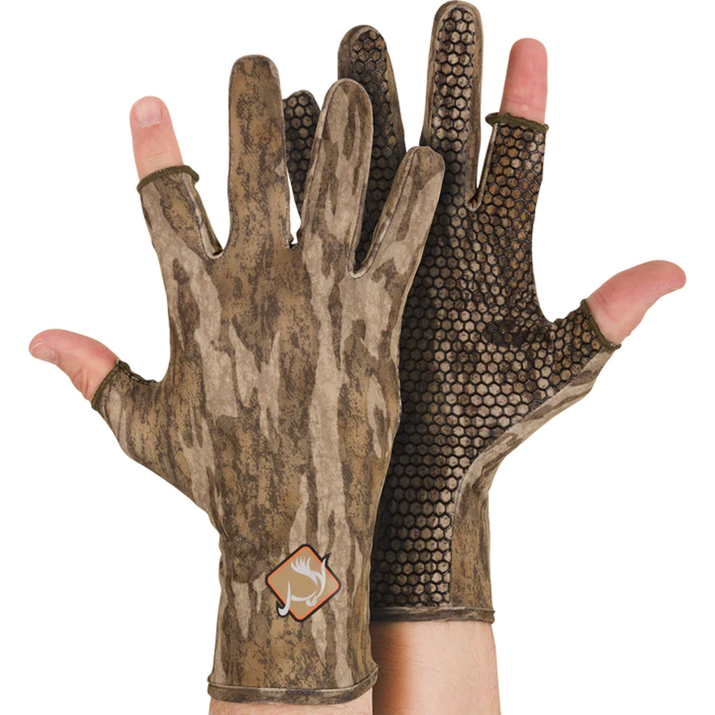 Drake Ol' Tom Stretch Fit Turkey Shooter Gloves MO Bottomland SM-MD