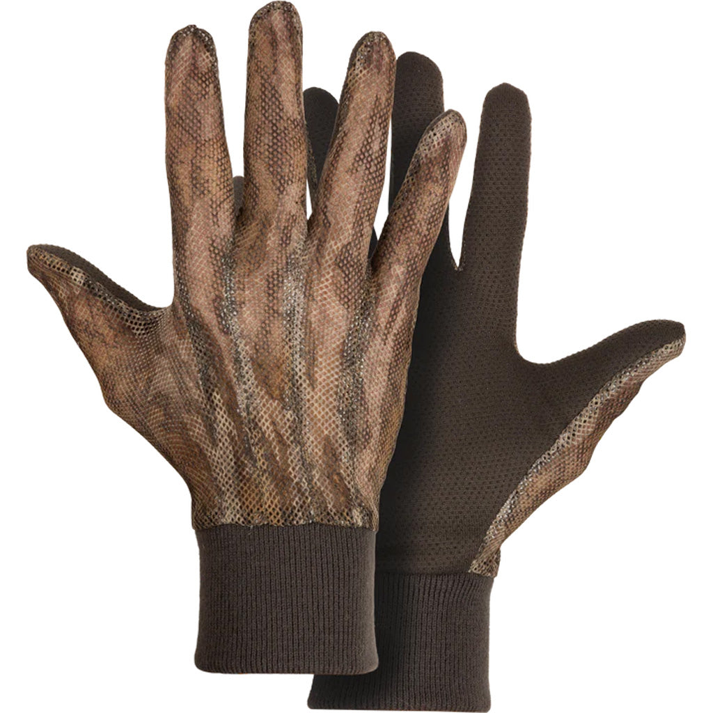 Drake Ol' Tom Turkey Hunter Mesh Gloves Mossy Oak Bottomland LG-XL