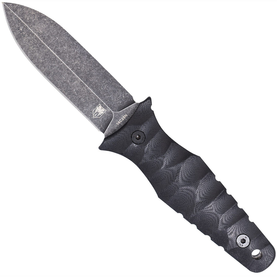 CobraTec Claymore Stonewash Black Fixed Dagger Blade
