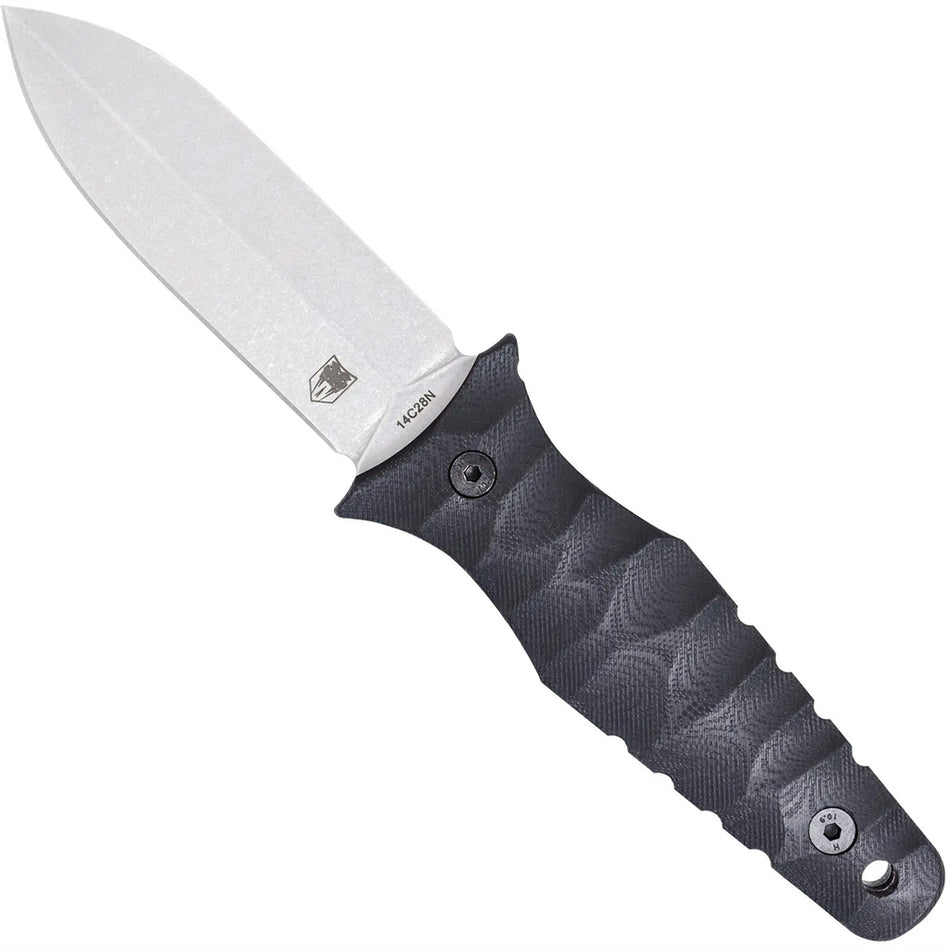 CobraTec Claymore Stonewash Satin Single Blade Fixed Dagger