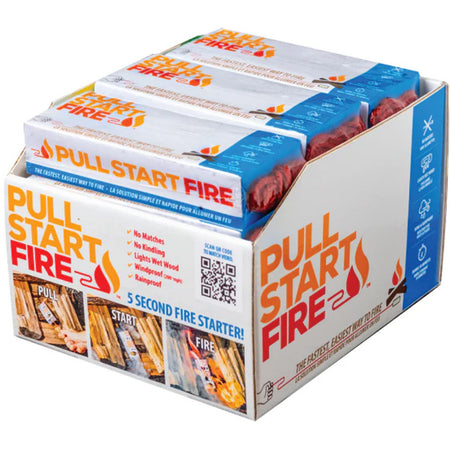 Pull Start Fire 12ct Counter Display PDQ Weatherproof Firestarters