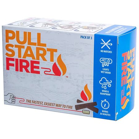 Pull Start Fire 48ct Value Bundle 3 Packs of 16 Firestarters