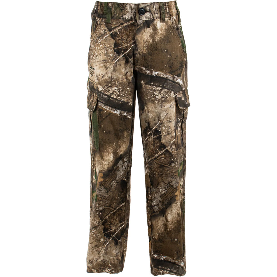 Habit Youth Realtree APX Camo Cargo Pants 6 Pocket Youth Small Elastic Waist