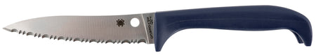 Spyderco Counter Puppy Fixed Blade Kitchen Knife 3.48" Serrated 7Cr17MoV Stainless Blade Purple Stand-Up Handle
