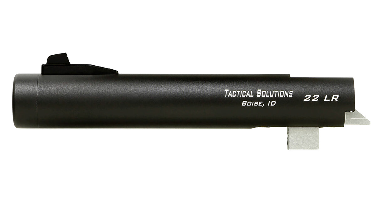 Tactical Solutions 22 LR 5.5" Matte Black Threaded Aluminum Barrel with Fiber Optic Front Sight for Browning Buck Mark