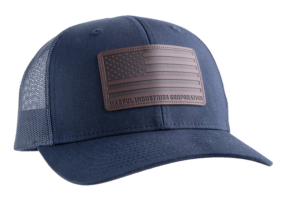 Magpul Leather Patch Trucker Hat Navy Adjustable Snapback OSFA MAG1212-410