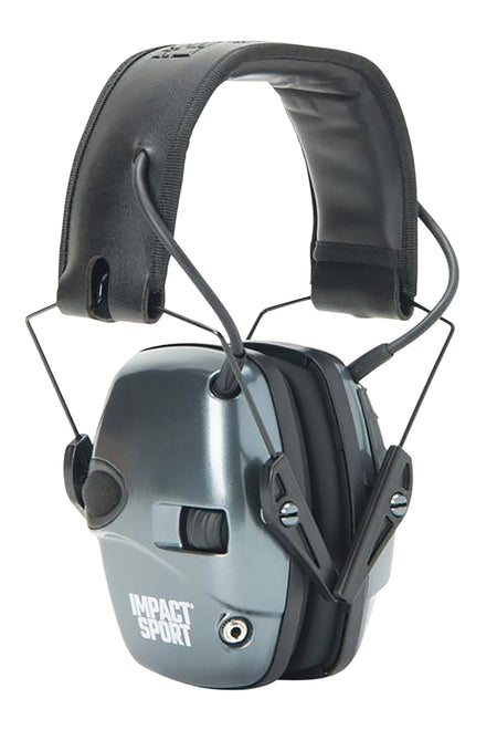 Howard Leight R02532 Impact Sport Electronic Earmuff 22 dB Gray/Black Adjustable Youth/Adult