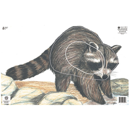 Maple Leaf NFAA Group 3 Animal Target Face Raccoon 14.5"x22.5"