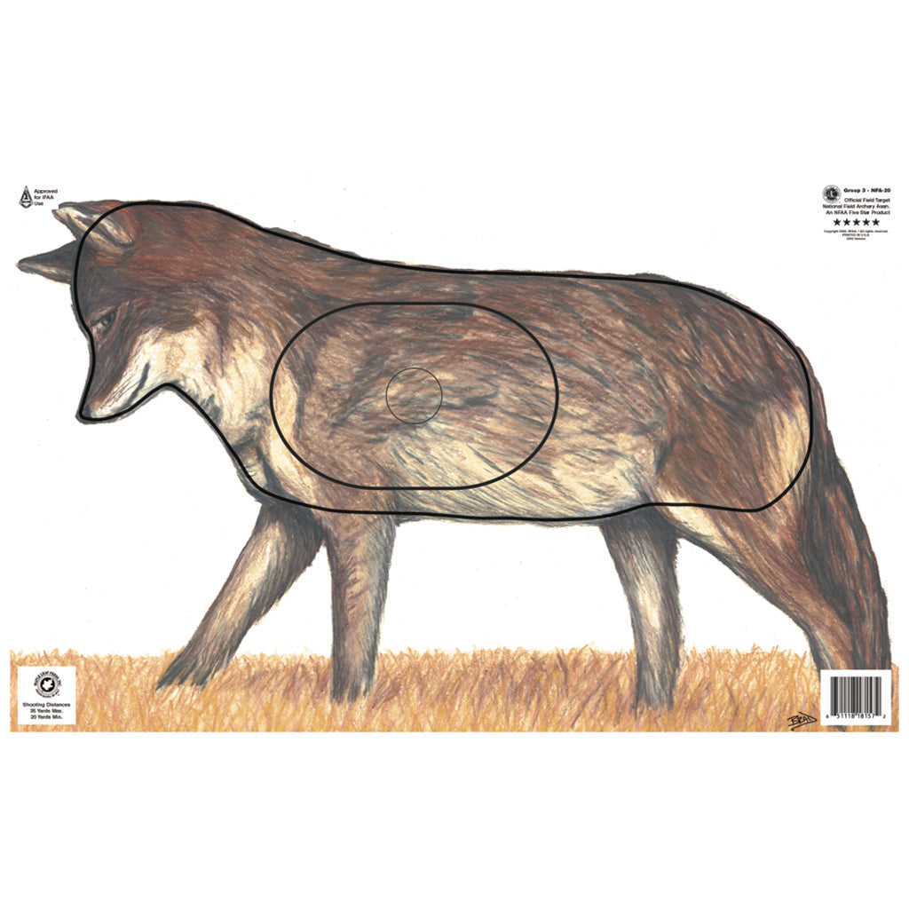 Maple Leaf NFAA Group 3 Coyote Animal Round Face Target
