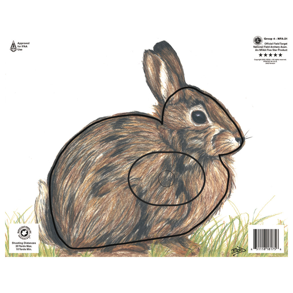 Maple Leaf NFAA Group 4 Rabbit Animal Round Face Target