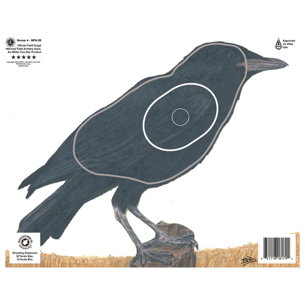 Maple Leaf NFAA Group 4 Crow Animal Round Face Target