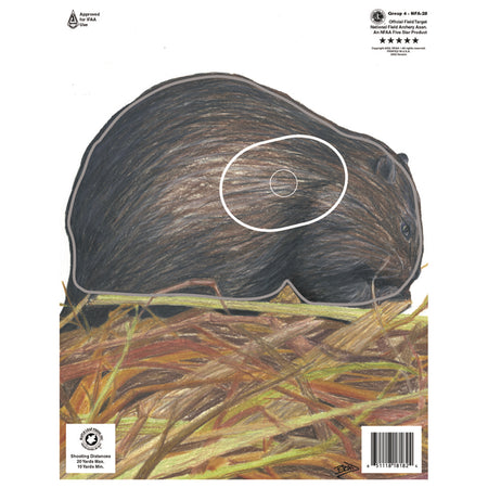 Maple Leaf NFAA Group 4 Muskrat Animal Round Face Target