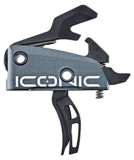 Rise Armament Iconic Two-Stage Curved Trigger T22GRY Graphite Gray 2 lb Draw for AR-15 and AR-10