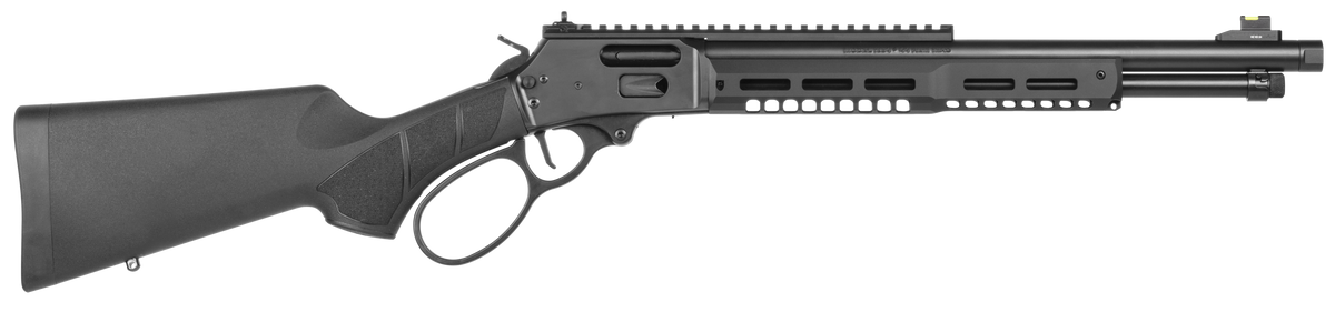 Smith & Wesson 14195 1854 Stealth Hunter 45 Long Colt 8+1 16.30" Black Armornite Threaded Barrel, Black Anodized Aluminum Receiver w/Picatinny Rail, Fixed w/Textured Grip Panels Black Synthetic Stock