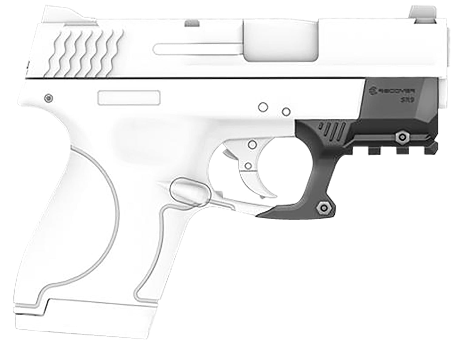 Recover Tactical SHR901 S&W Shield 9mm/.40 Black Rail Adapter