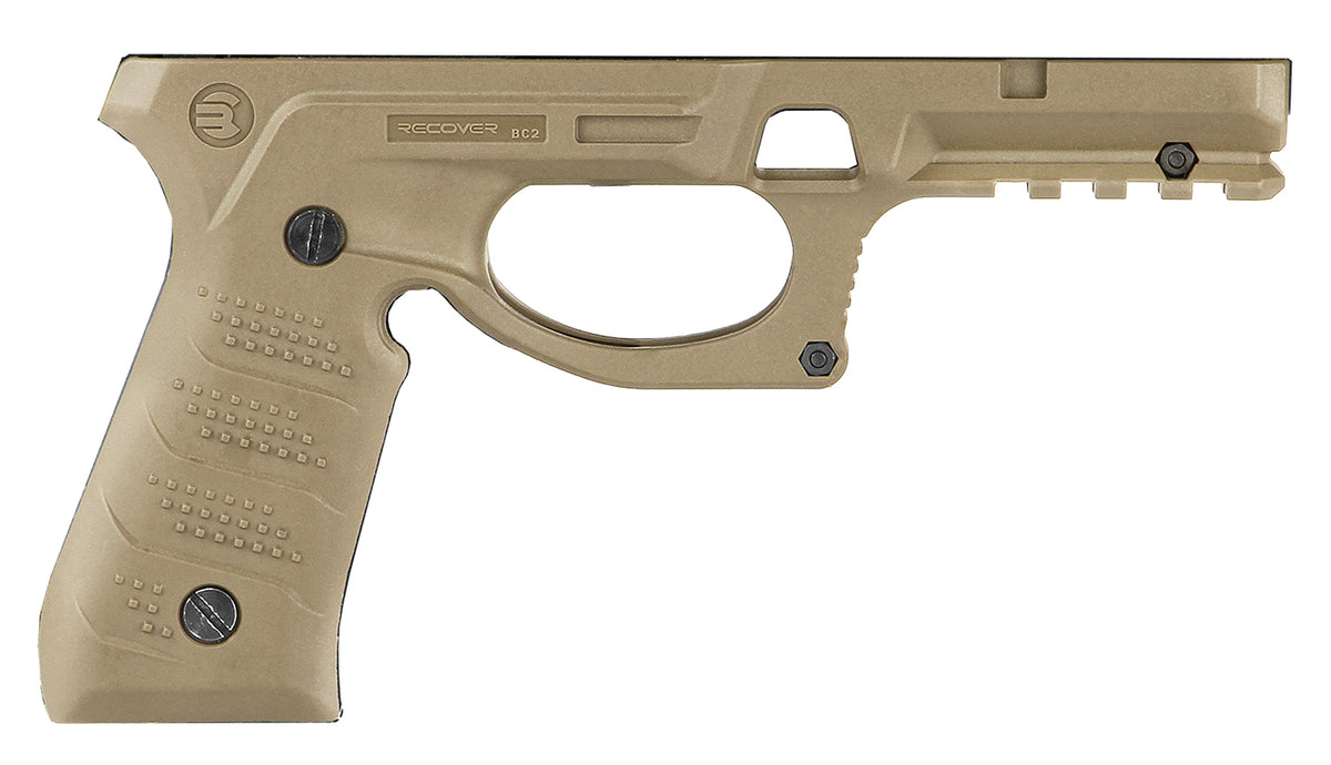 Recover Tactical BC2-02 Tan Picatinny Grip Rail System for Most Beretta 92 & M9 Models