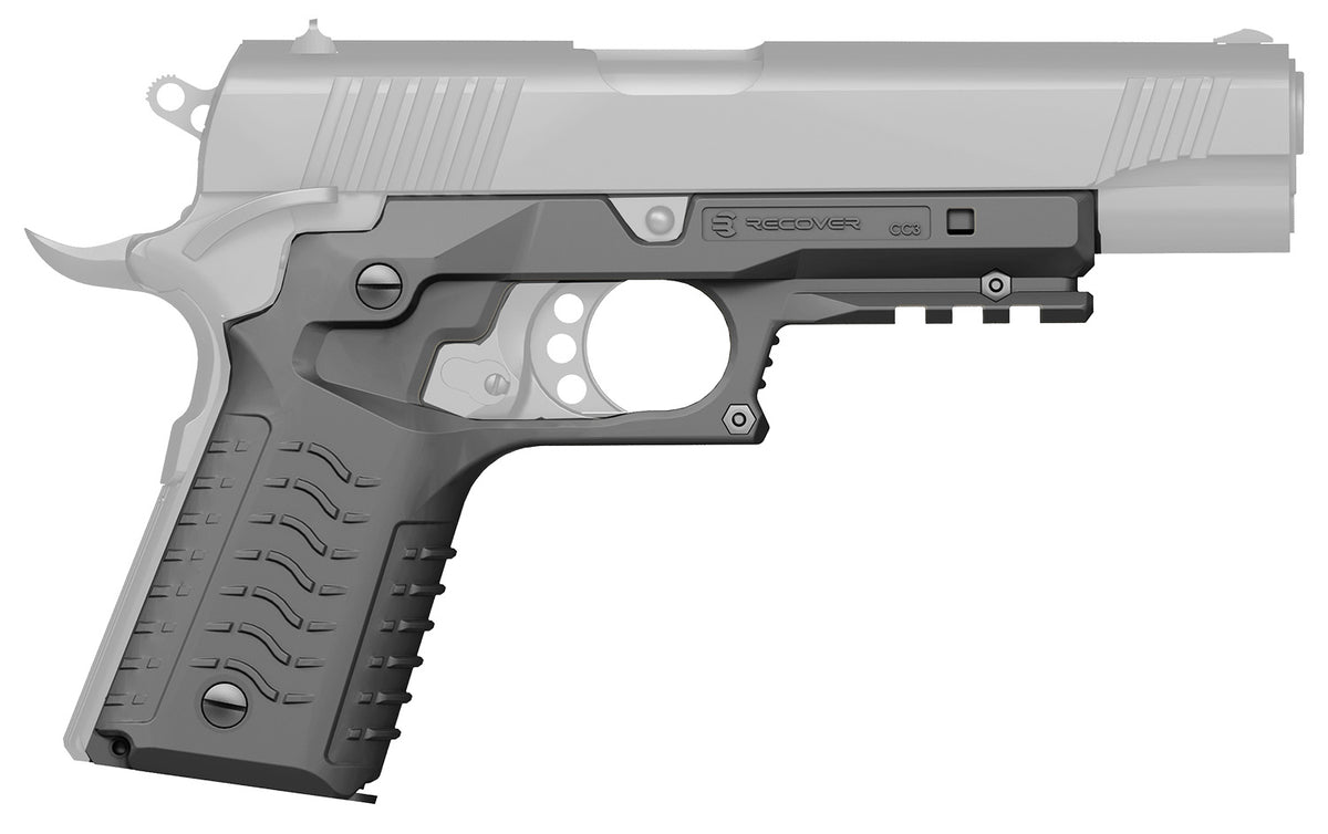 Recover Tactical CC3H04 Picatinny Rail Grip System Gray Polymer Standard Frame 1911