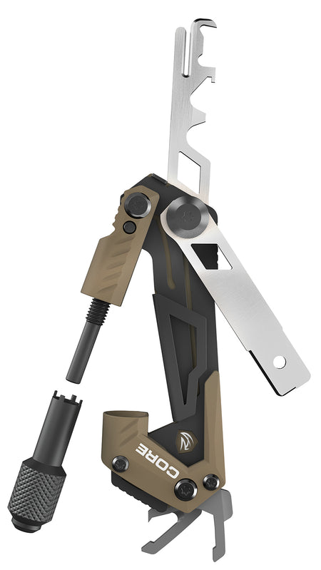 Real Avid AVGTCORAR AR15 Core Gun Tool Olive Green/Black, Features Scope Turret Adjuster and Bolt Scraper