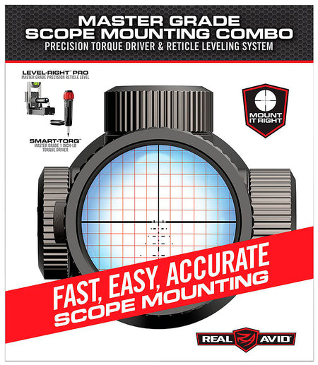 Real Avid Master Grade AVMSMK Scope Mount Combo Set with Torque Driver and Reticle Leveling System