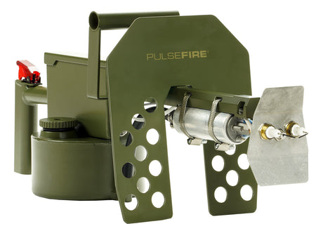 Pulsefire LRT Fully Handheld Flamethrower Green 25' Range Gasoline/Diesel Fuel Includes Battery Charger