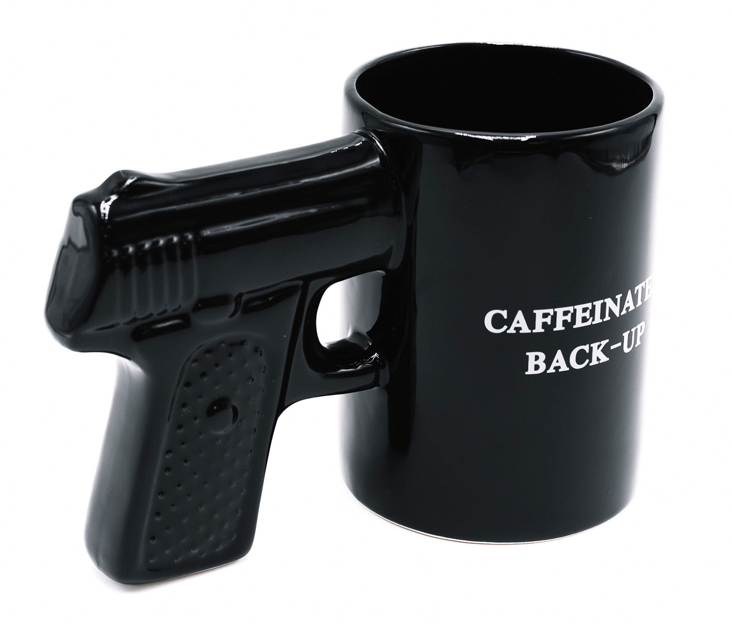 Caliber Gourmet CBGM1049 Black Ceramic Pistol Gun Novelty Mug - Party Gift