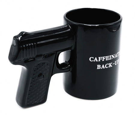 Caliber Gourmet CBGM1049 Black Ceramic Pistol Gun Novelty Mug - Party Gift