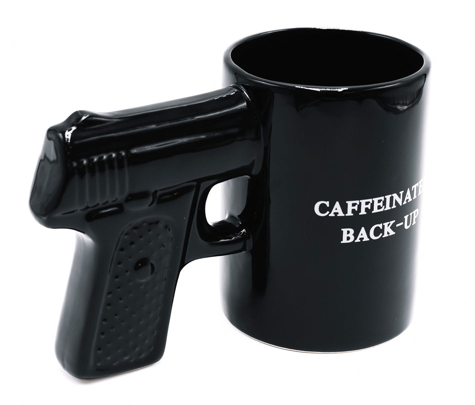 Caliber Gourmet CBGM1049 Black Ceramic Pistol Gun Novelty Mug - Party Gift